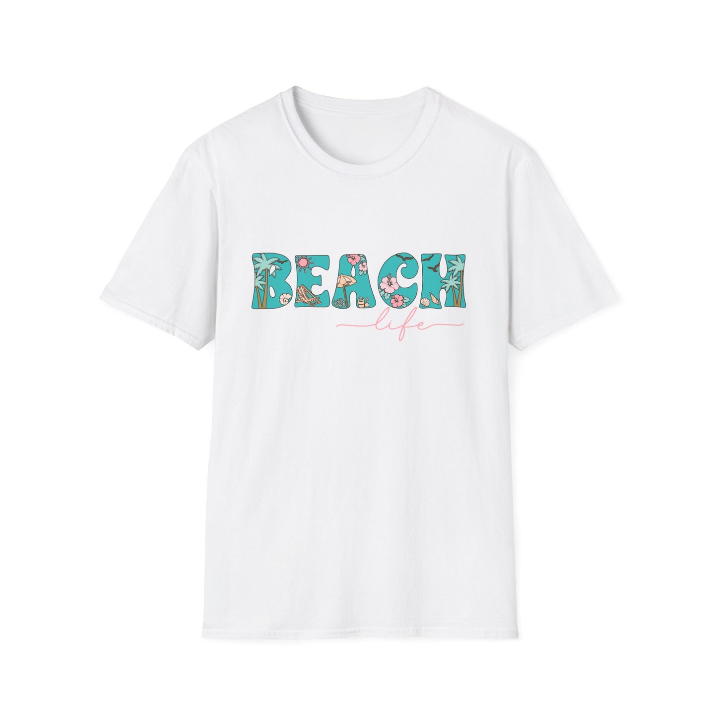 Beach Life High Tides Good Times Unisex Softstyle T-Shirt