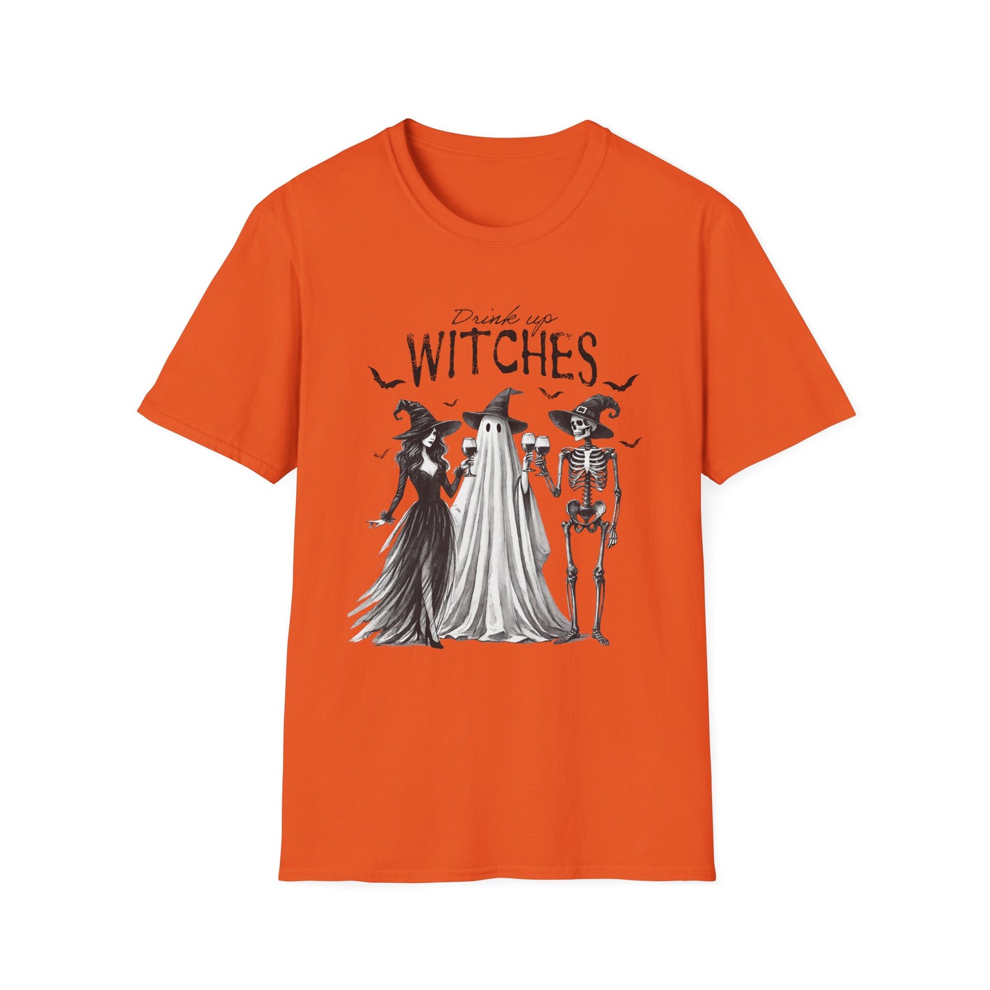 Spooky Witches Unisex Softstyle T-Shirt - Perfect for Halloween