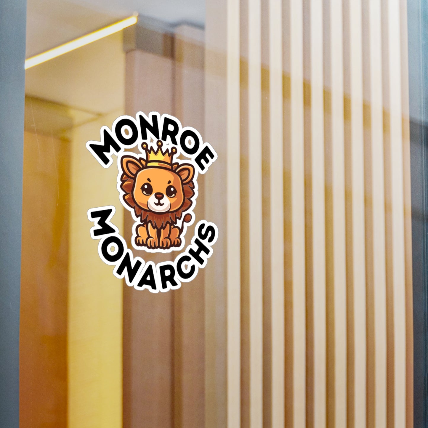 Monroe Monarch with Baby Lion Kiss-Cut Vinyl Decals