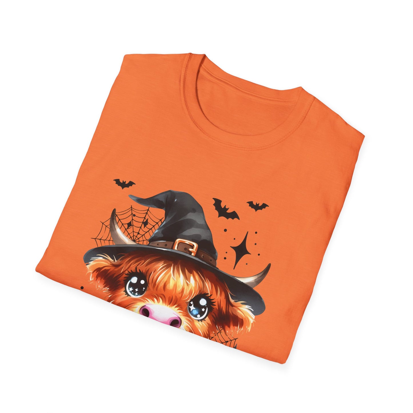 Spooky Heifer Halloween Cow Unisex Softstyle T-Shirt for Halloween