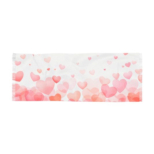 Heart Valentines Light Pink Scarf