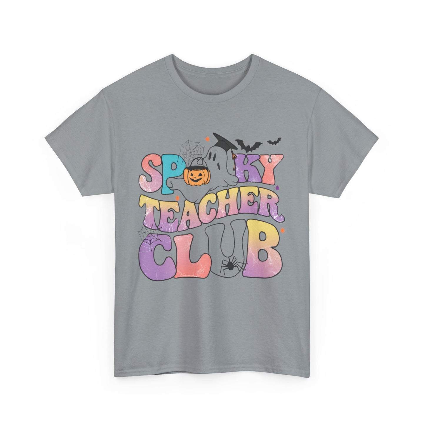 Spooky Teacher Club Unisex Heavy Cotton Tee - Perfect for Halloween Celebrations