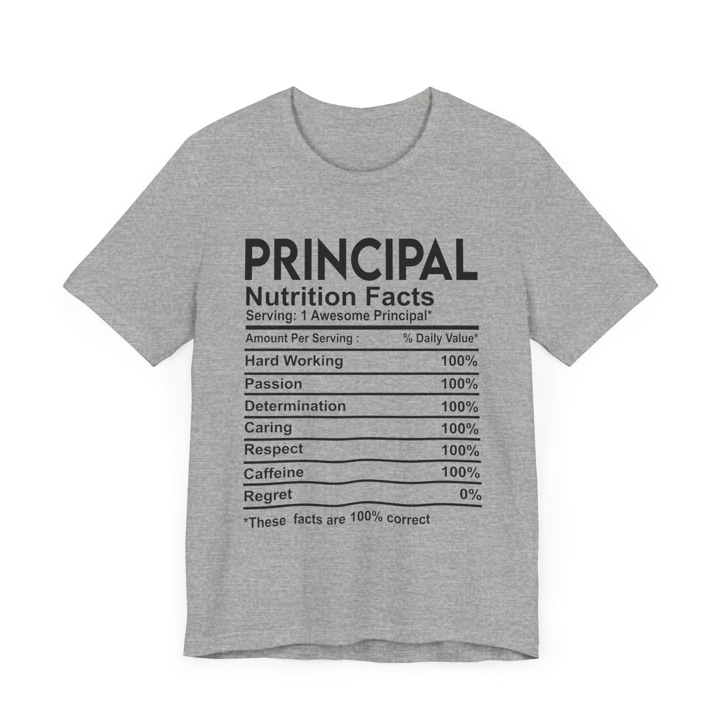 Principal Nutritional Facts Unisex Jersey Short Sleeve Tee