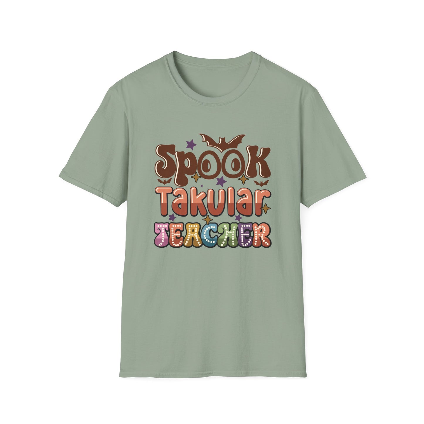 Spooktacular Teacher Unisex Softstyle T-Shirt - Fun Halloween School Teacher Apparel