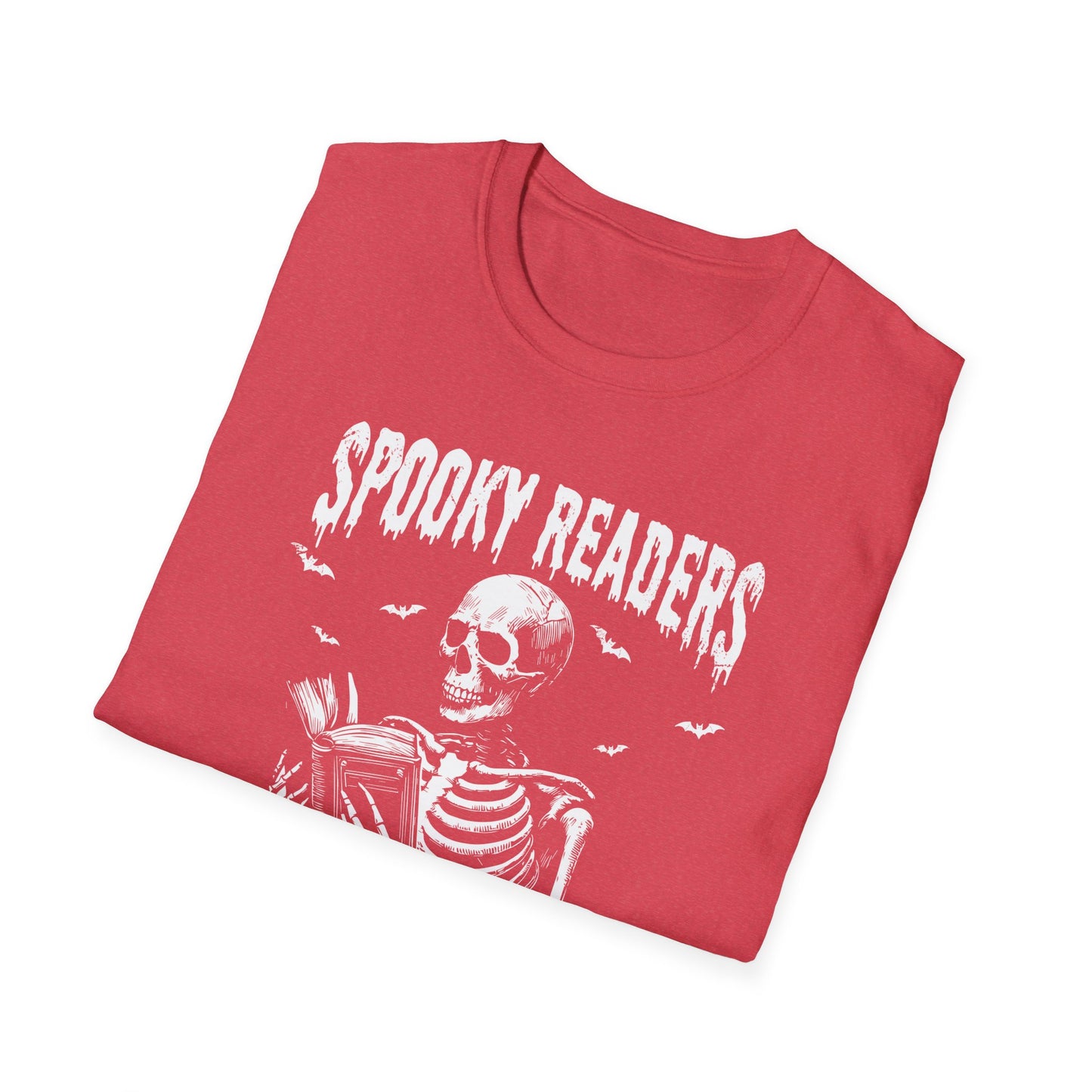 Spooky Readers Book Club Unisex Softstyle T-Shirt | Halloween Literature/School/Teacher Tee