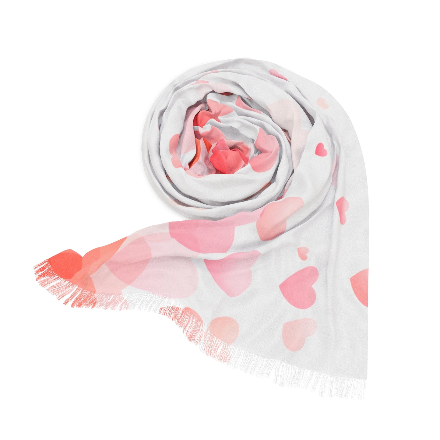 Heart Valentines Light Pink Scarf