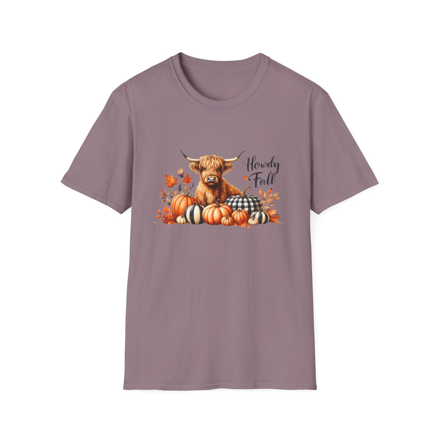 Autumn Cow Graphic T-Shirt - Perfect for Fall Celebrations