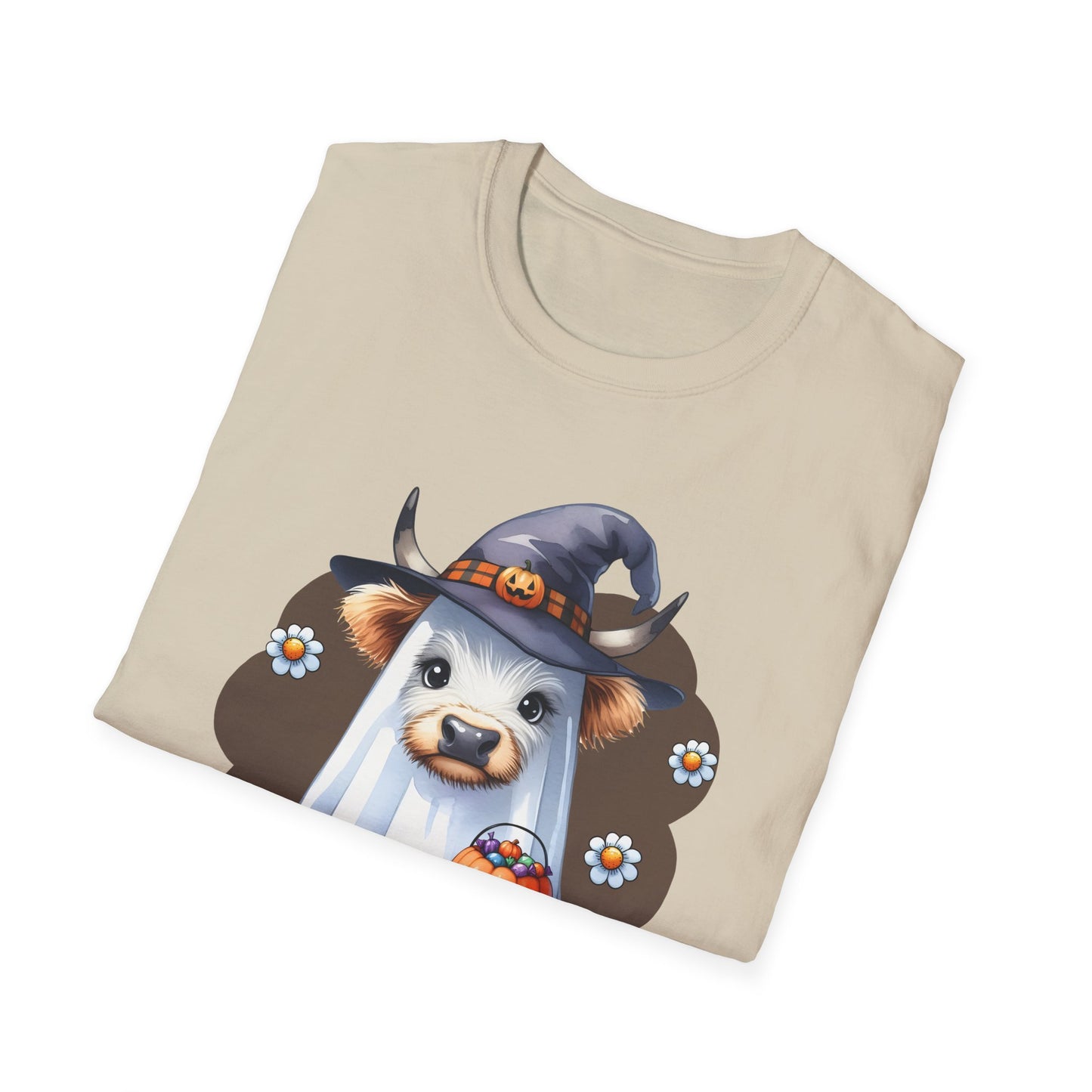 Funny Cow Halloween T-Shirt - "Bull Sheet" Unisex Softstyle Tee