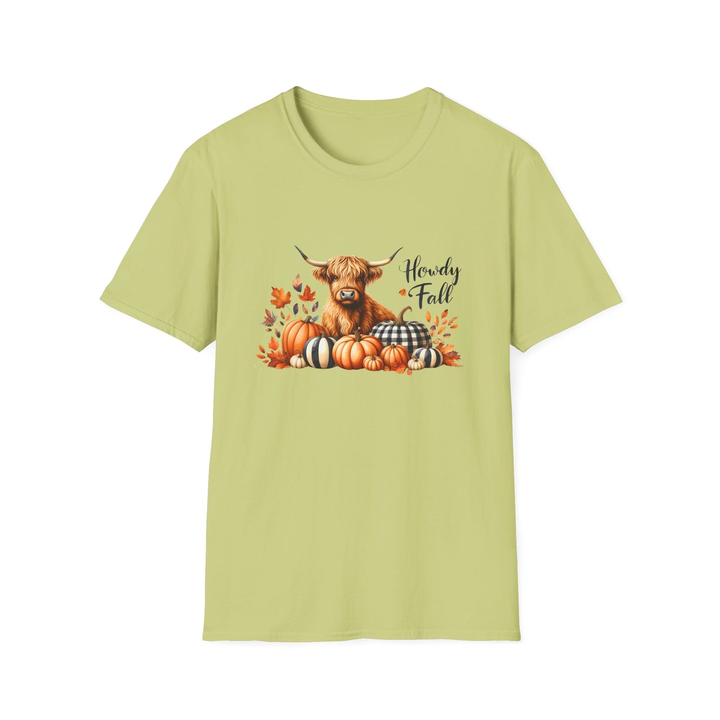 Autumn Cow Graphic T-Shirt - Perfect for Fall Celebrations