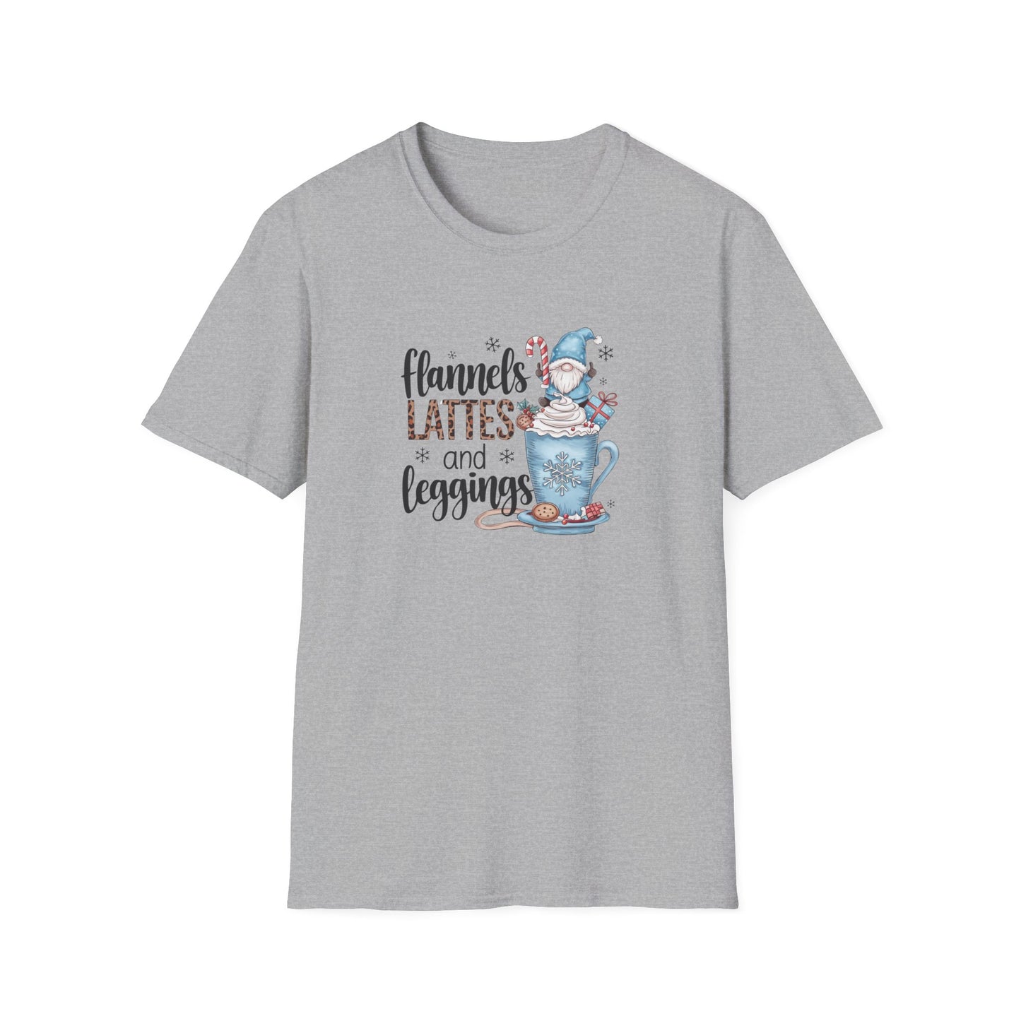 Cozy Flannels, Lattes & Leggings Winter Holiday Unisex T-Shirt