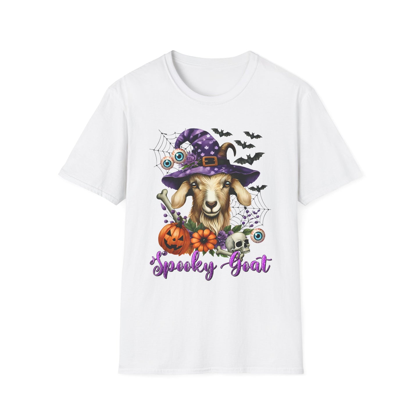 Spooky Goat Fall Halloween Farm  Unisex Softstyle T-Shirt