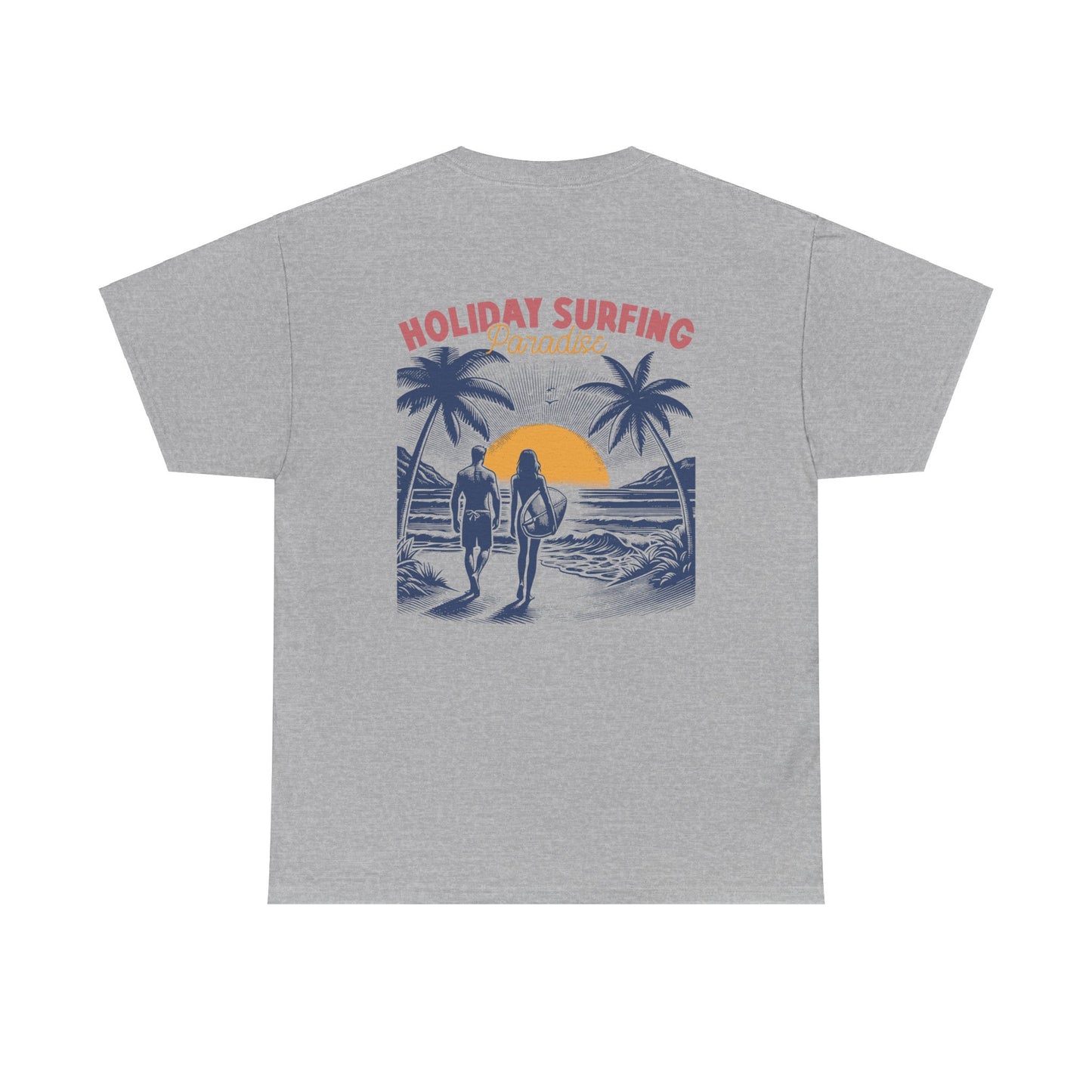 Holiday Surfing/Vacation Beach Club Vintage Surf/Summer Unisex Heavy Cotton Tee