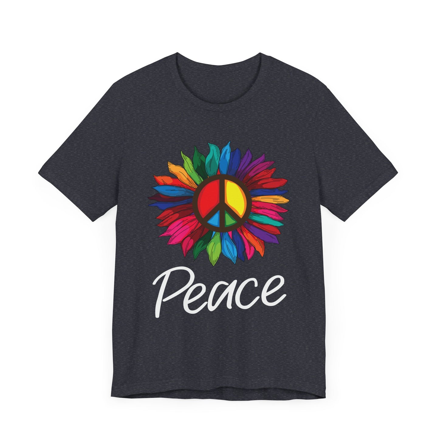 Peace Large Flower Unisex Jersey Short Sleeve Tee