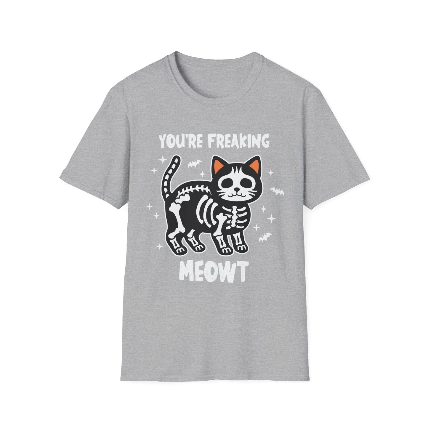 You're Freaking Meowt Skeleton Cat Unisex Softstyle Halloween T-Shirt