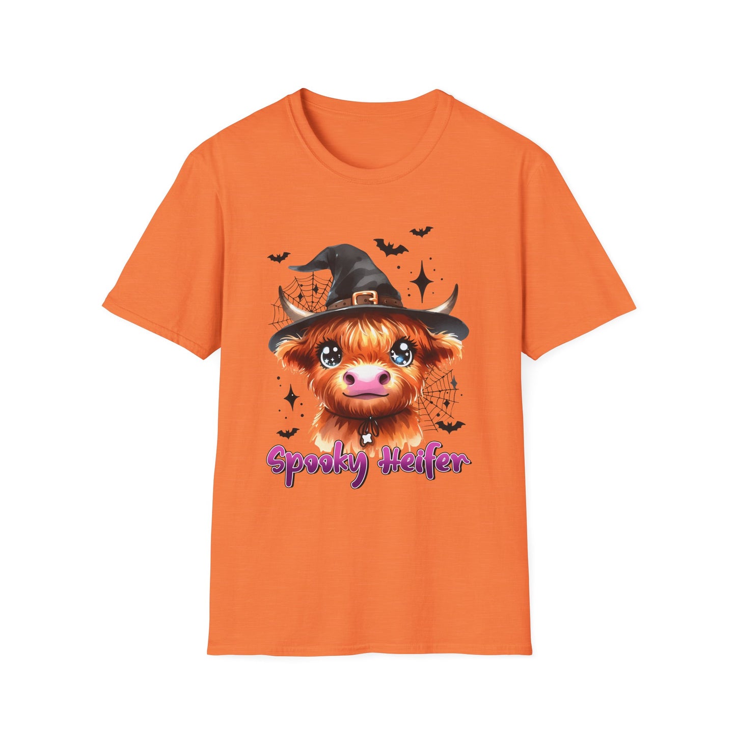 Spooky Heifer Halloween Cow Unisex Softstyle T-Shirt for Halloween