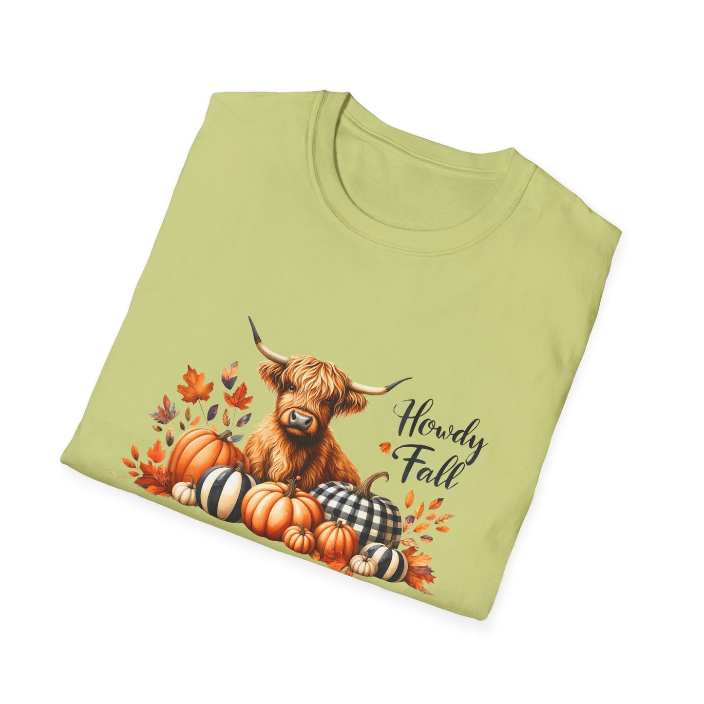 Autumn Cow Graphic T-Shirt - Perfect for Fall Celebrations