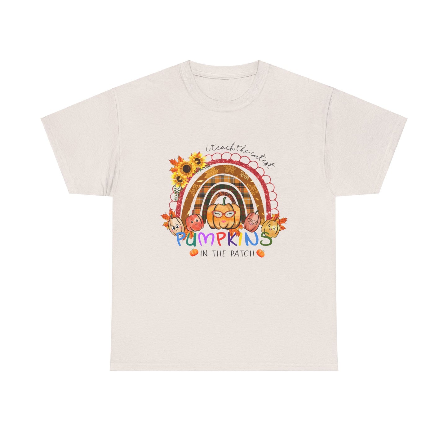 Fall Vibes Unisex Heavy Cotton Tee - 'I teach the Cutest Pumpkins in the Patch' Design