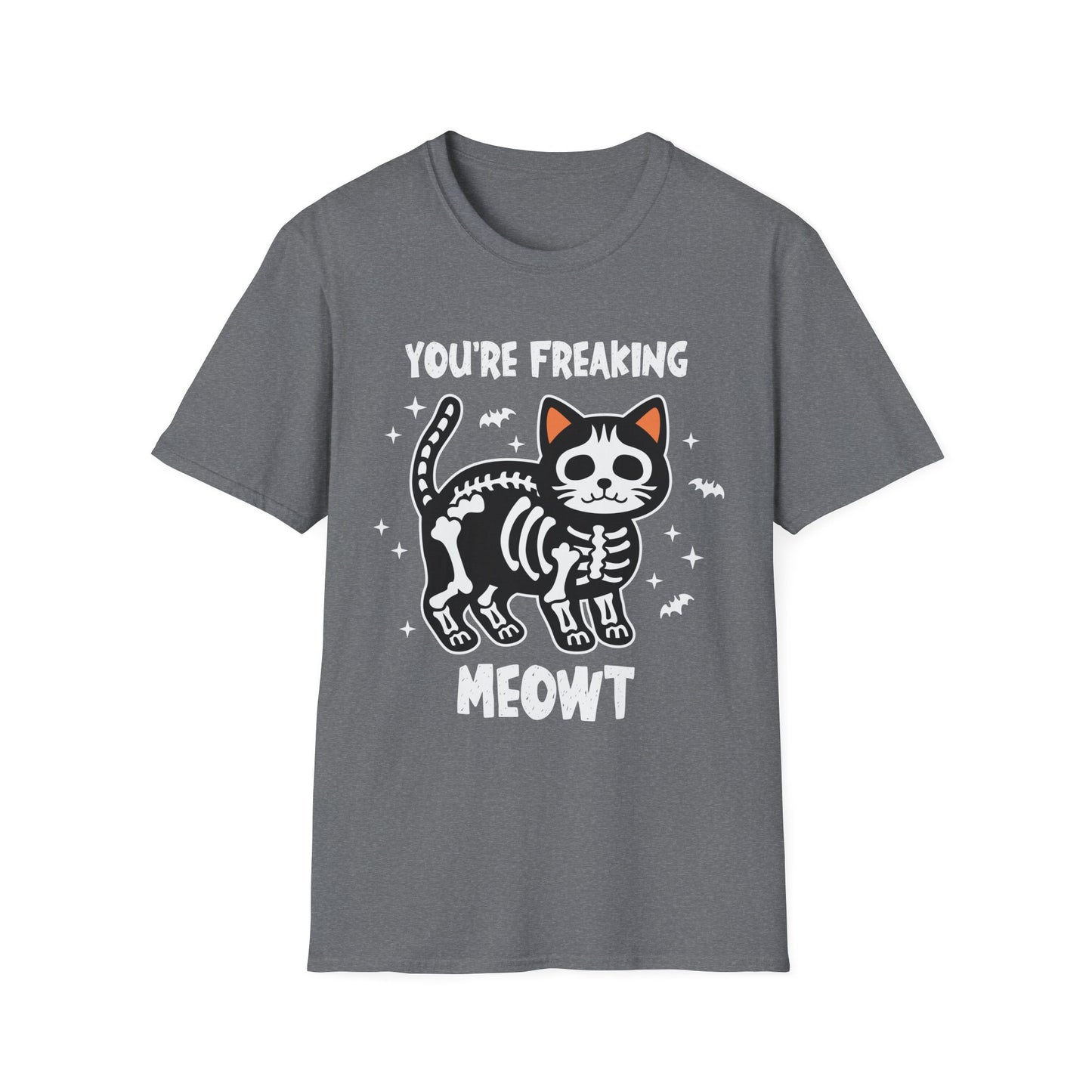 You're Freaking Meowt Skeleton Cat Unisex Softstyle Halloween T-Shirt