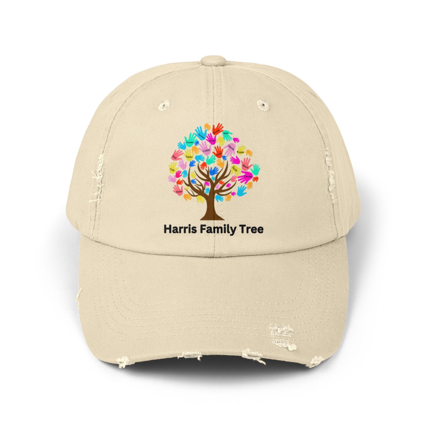 Harris Family Tree Unisex Distressed Cap