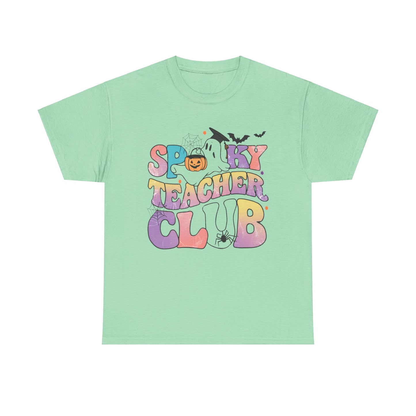 Spooky Teacher Club Unisex Heavy Cotton Tee - Perfect for Halloween Celebrations