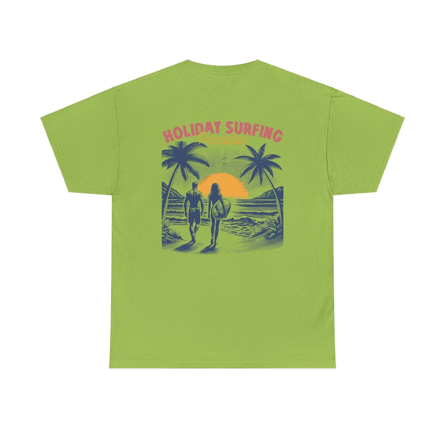 Holiday Surfing/Vacation Beach Club Vintage Surf/Summer Unisex Heavy Cotton Tee