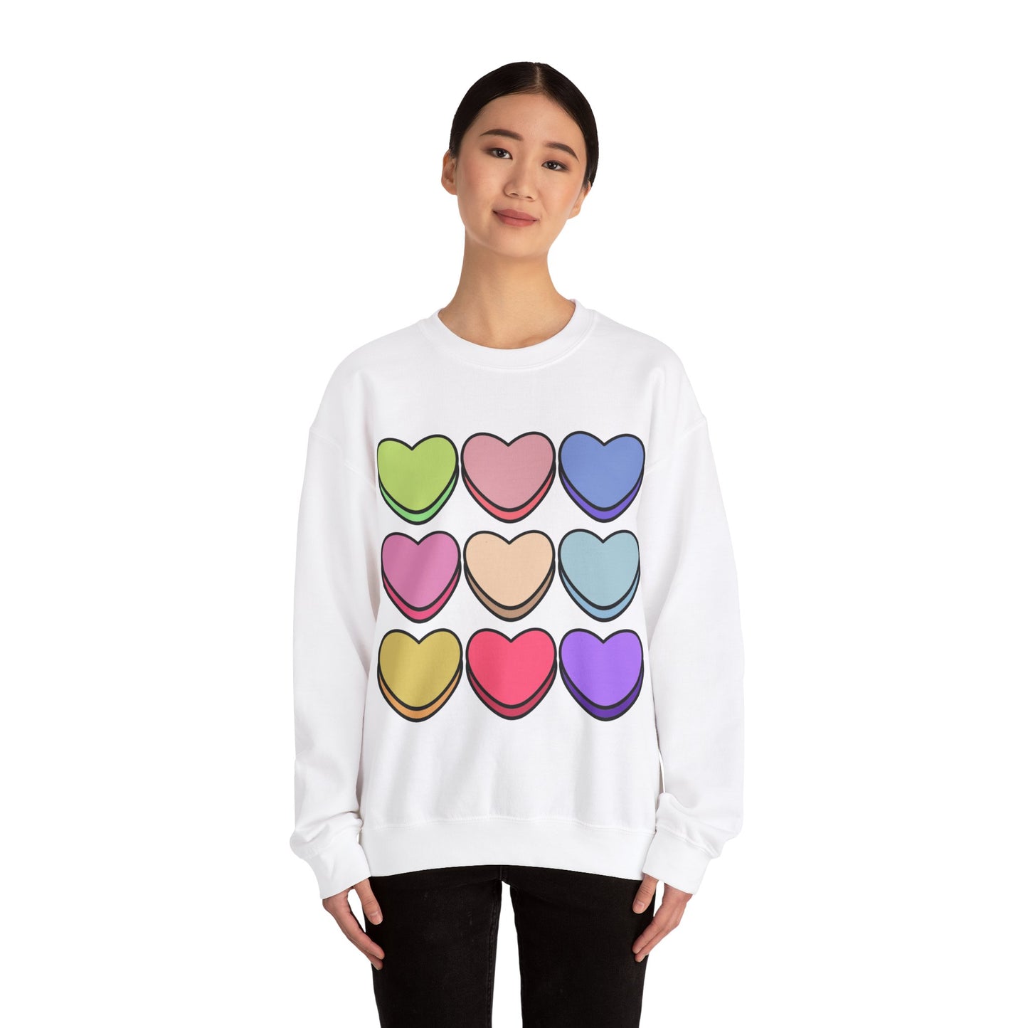 Valentines Hearts Heavy Blend™ Crewneck Sweatshirt