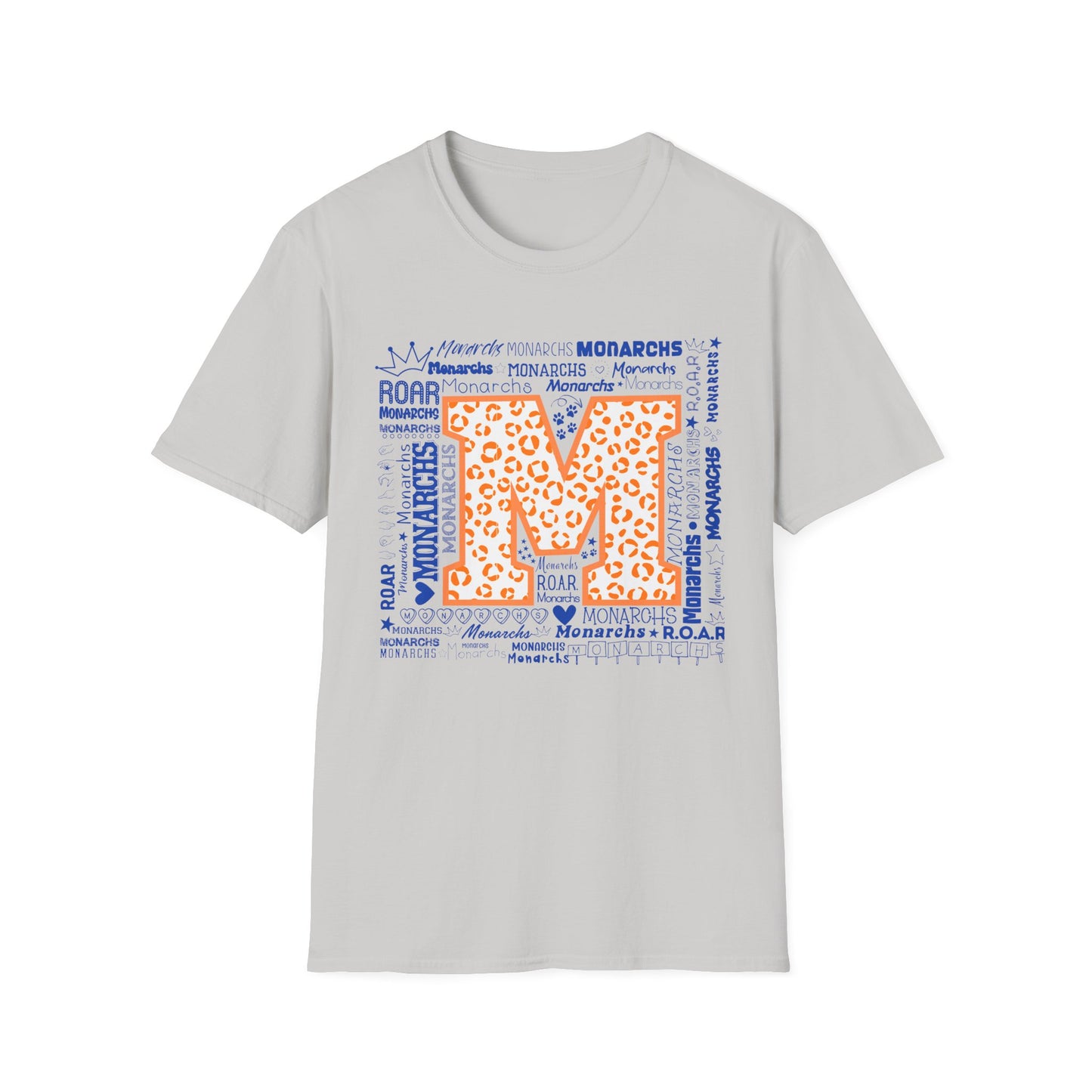 Orange Leopard M Monarchs Softstyle T-Shirt - Perfect for Team Spirit & Celebrations