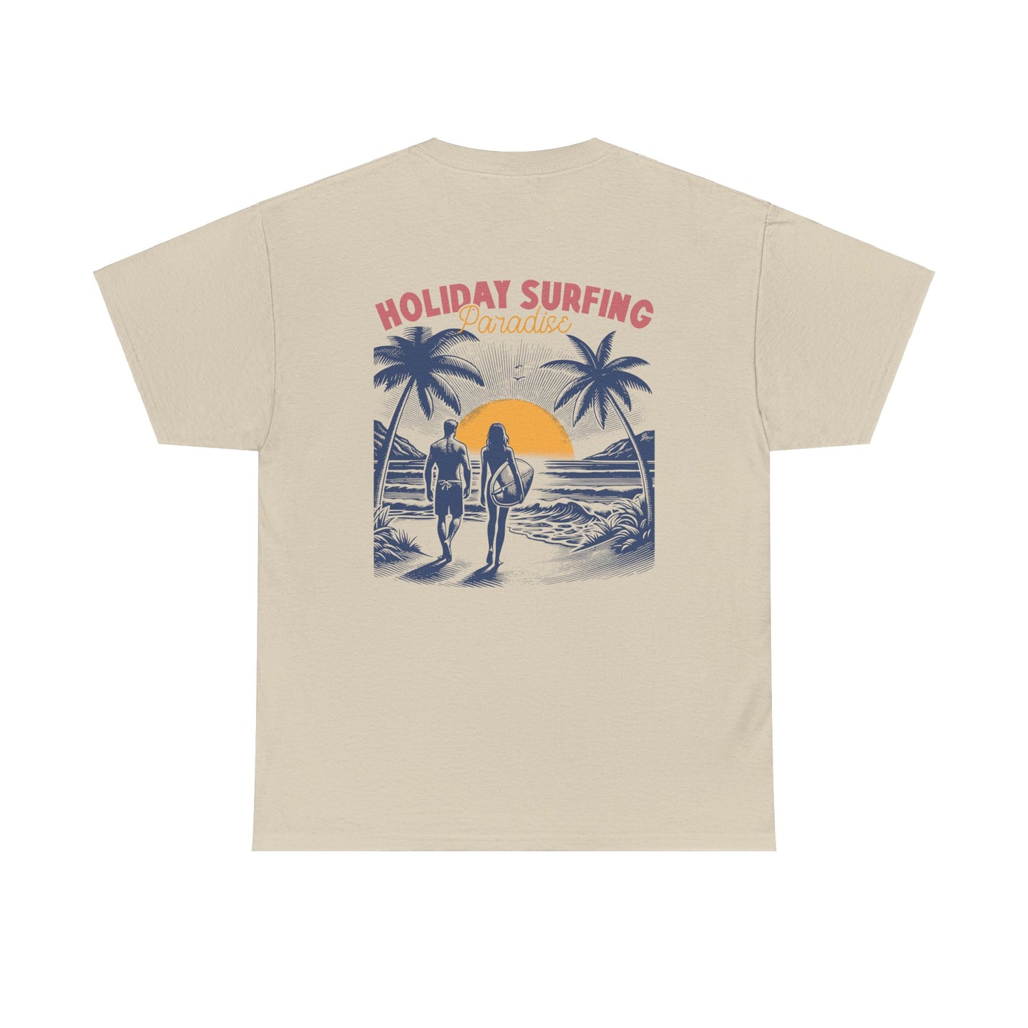 Holiday Surfing/Vacation Beach Club Vintage Surf/Summer Unisex Heavy Cotton Tee