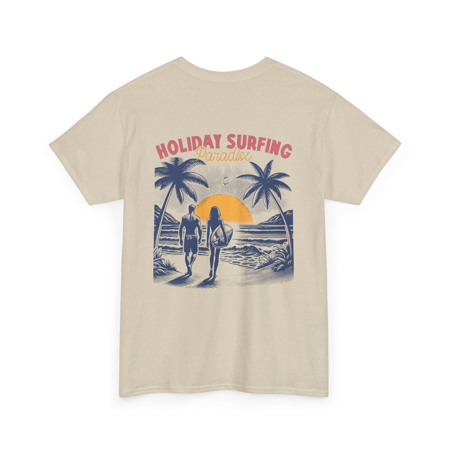 Holiday Surfing/Vacation Beach Club Vintage Surf/Summer Unisex Heavy Cotton Tee