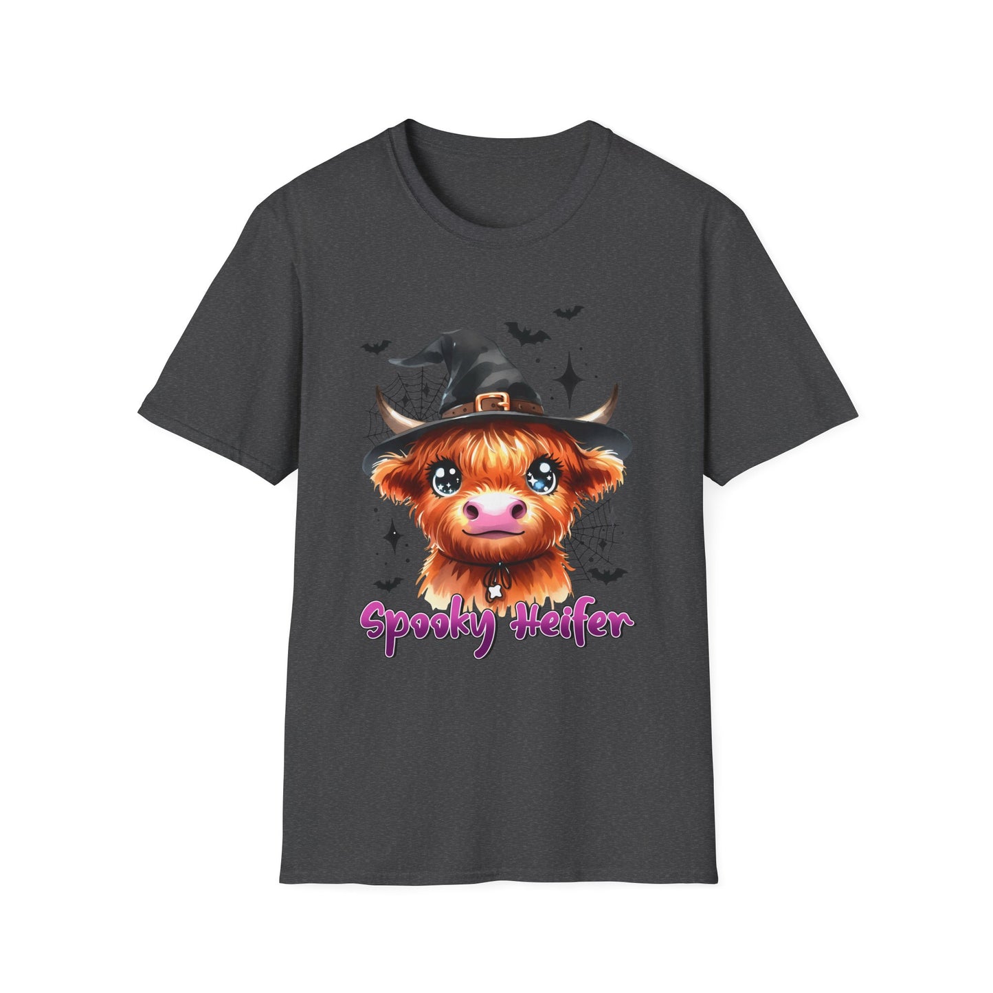 Spooky Heifer Halloween Cow Unisex Softstyle T-Shirt for Halloween