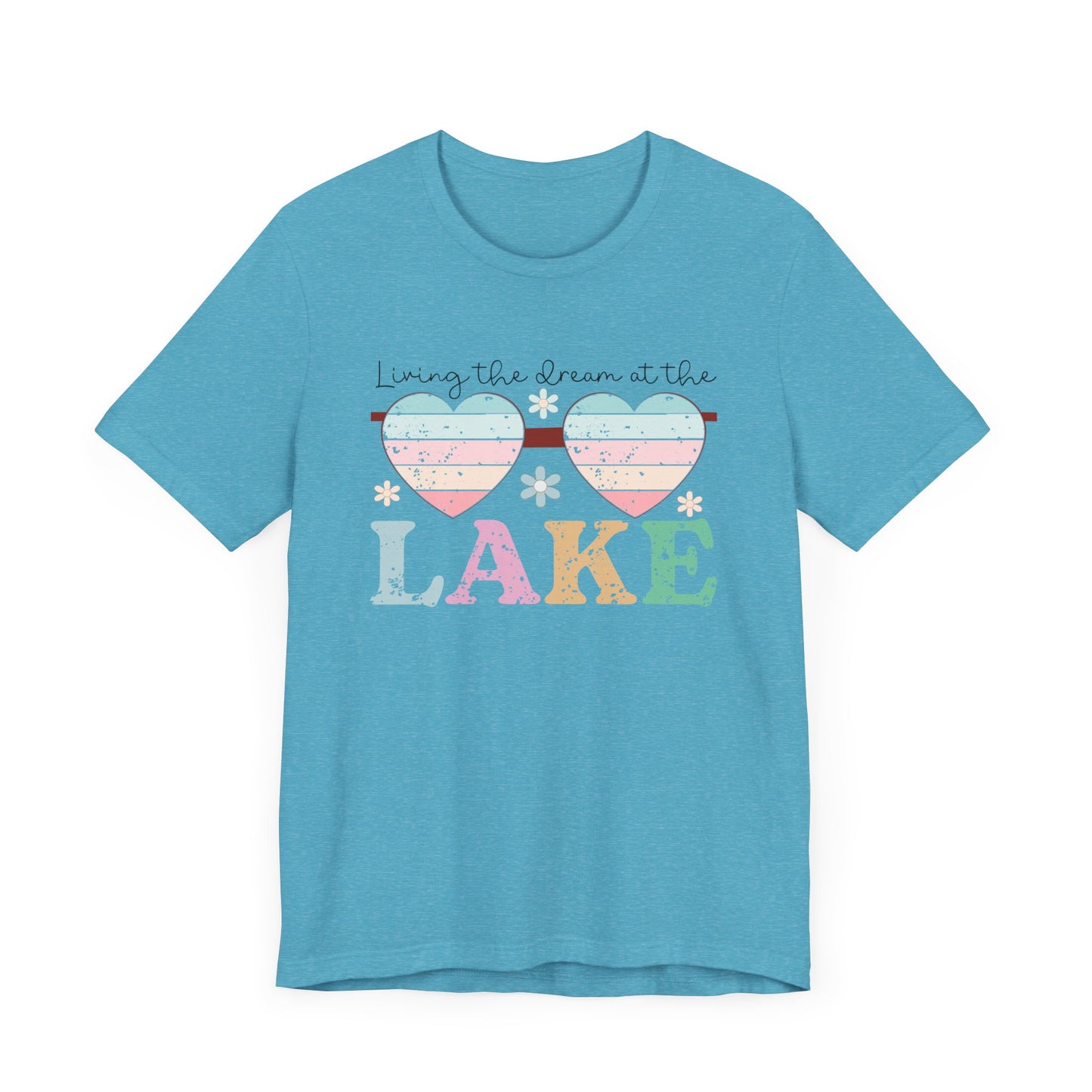 Living the Dream at the Lake Unisex Jersey Short Sleeve Tee