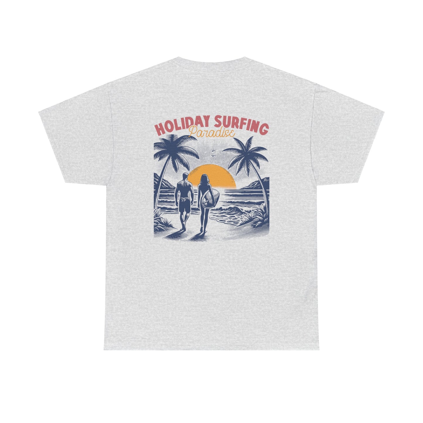 Holiday Surfing/Vacation Beach Club Vintage Surf/Summer Unisex Heavy Cotton Tee