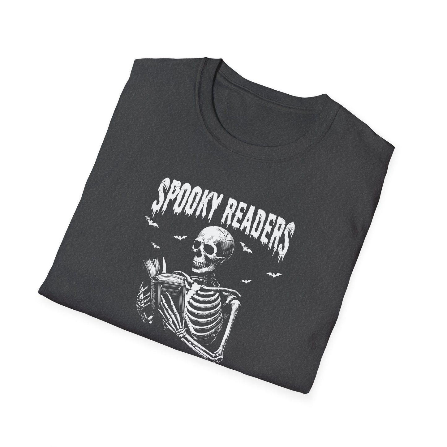 Spooky Readers Book Club Unisex Softstyle T-Shirt | Halloween Literature/School/Teacher Tee