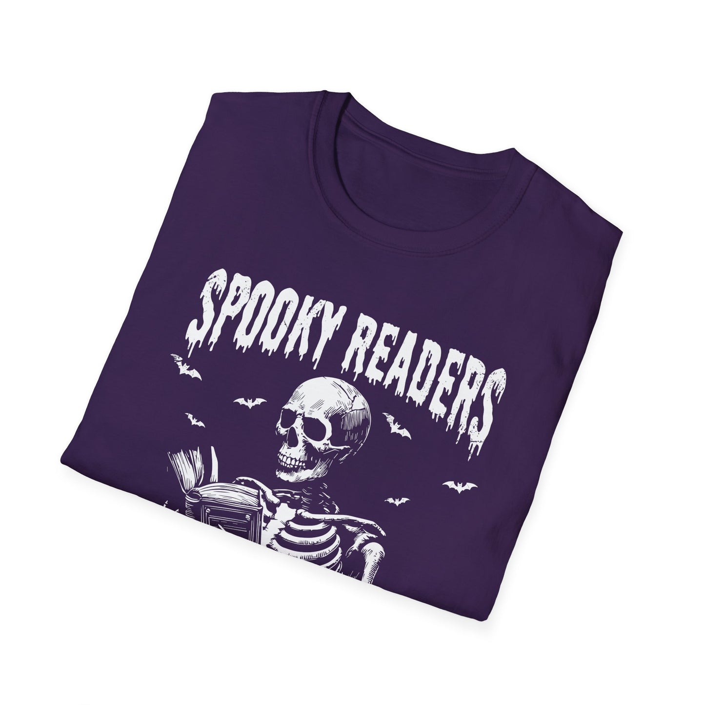 Spooky Readers Book Club Unisex Softstyle T-Shirt | Halloween Literature/School/Teacher Tee