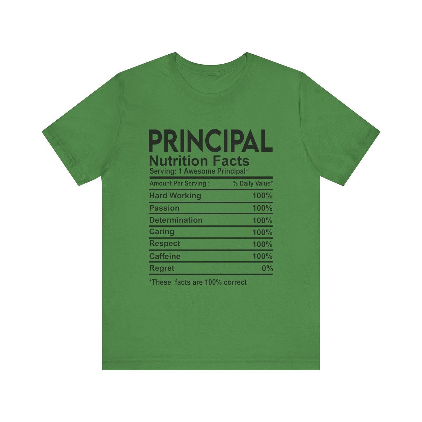 Principal Nutritional Facts Unisex Jersey Short Sleeve Tee