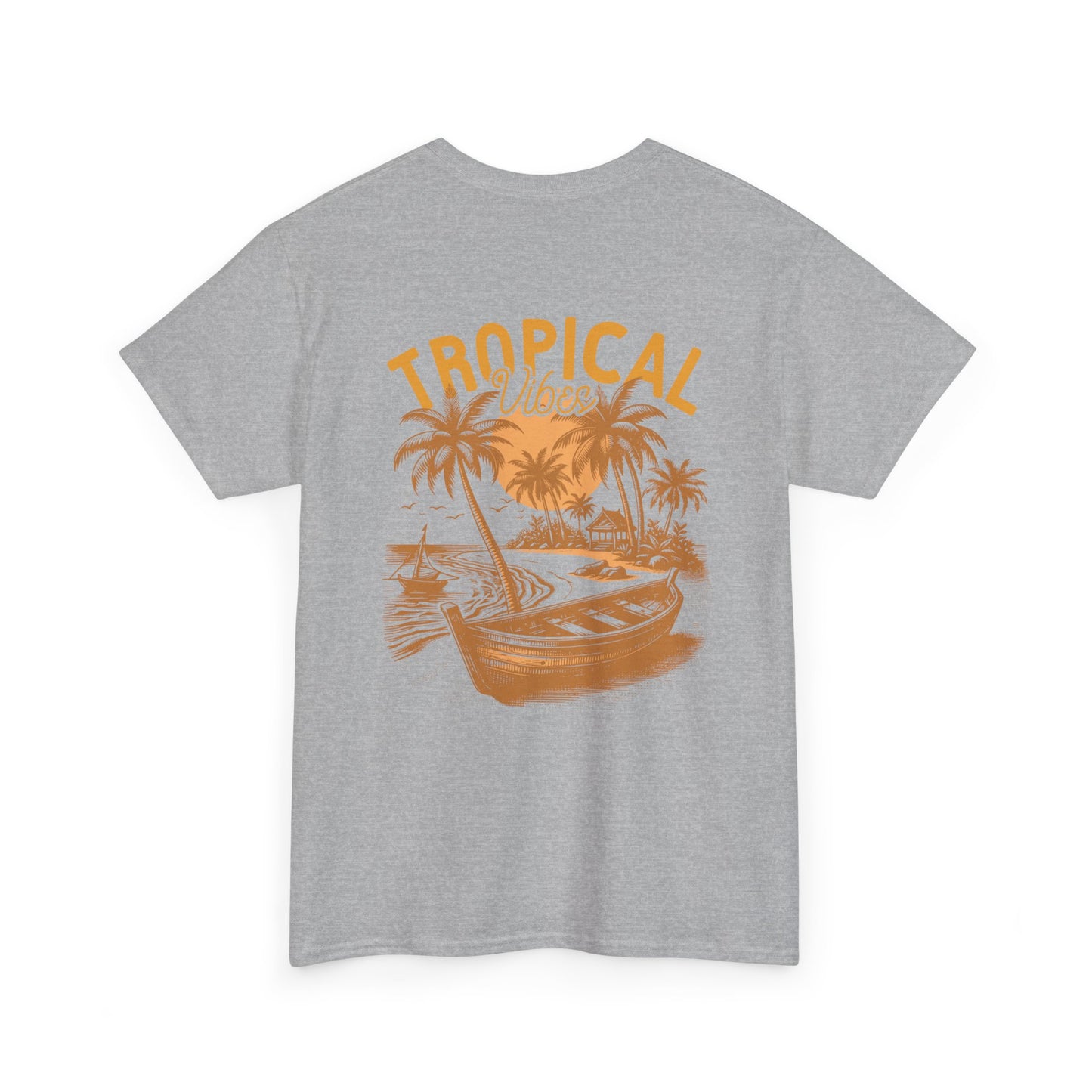 Tropical Vibes Vacation Beach Club Unisex Heavy Cotton Tee