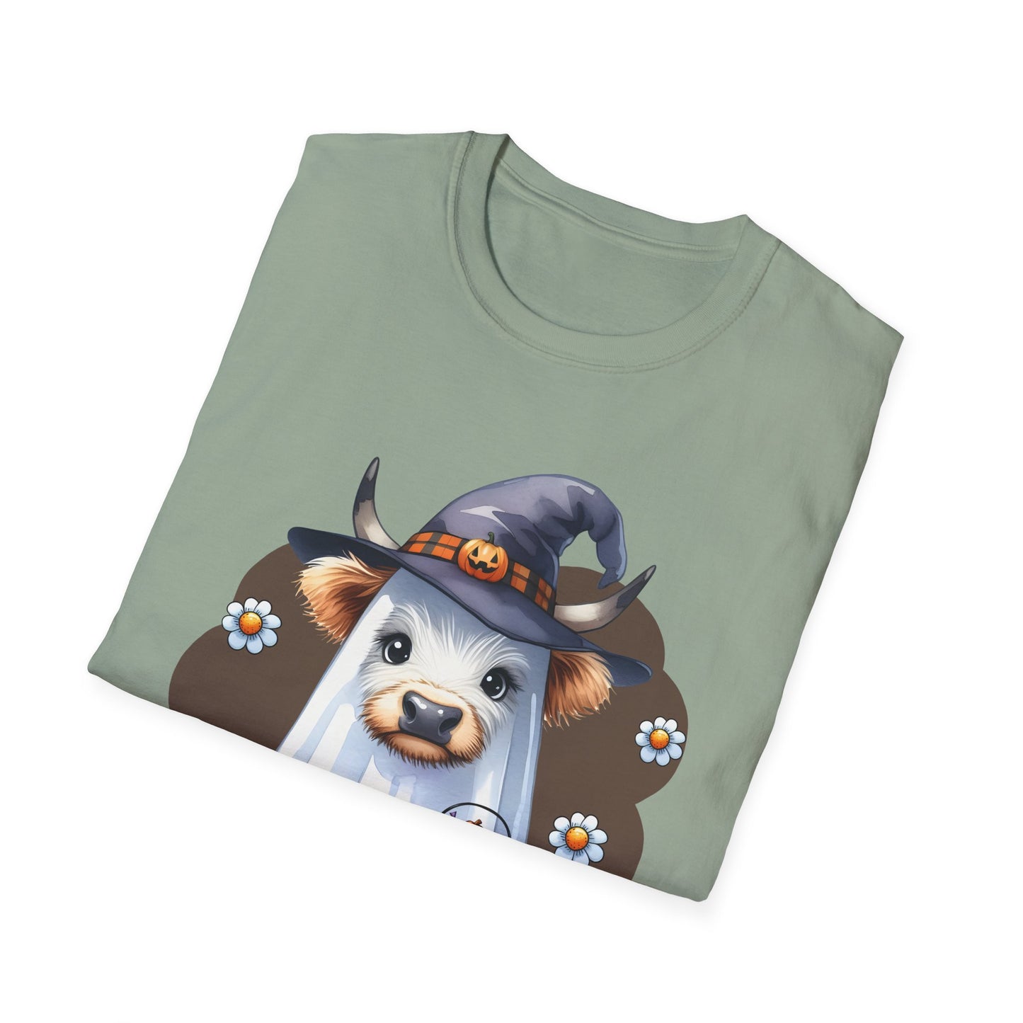 Funny Cow Halloween T-Shirt - "Bull Sheet" Unisex Softstyle Tee