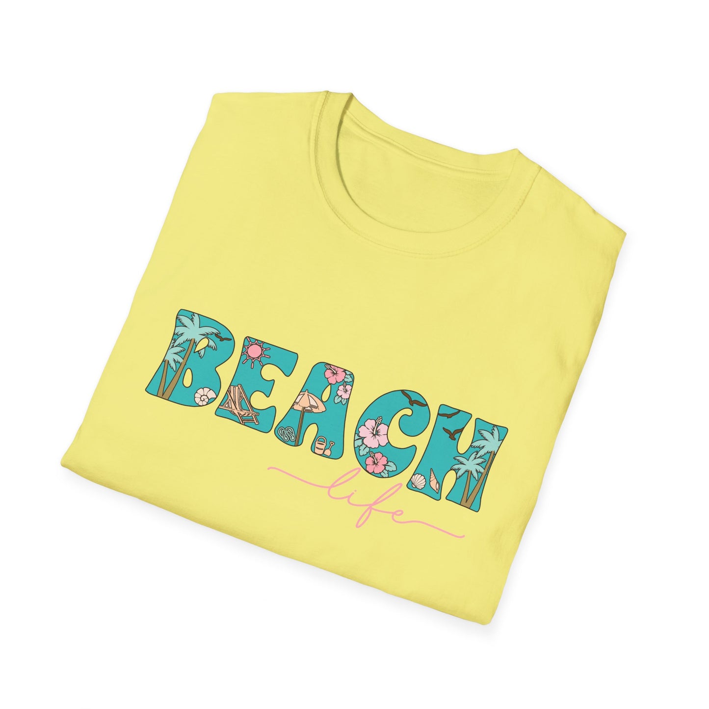 Beach Life High Tides Good Times Unisex Softstyle T-Shirt