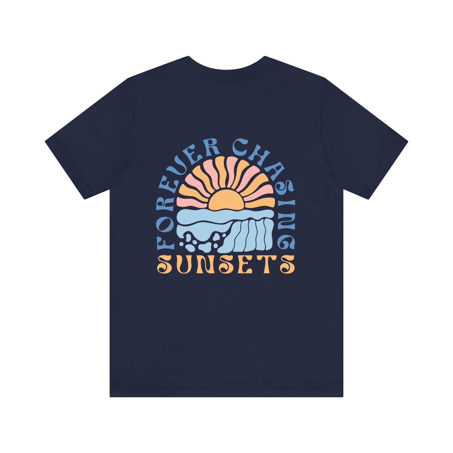 Beach Vibes Forever Chasing Sunsets Unisex Jersey Short Sleeve Tee