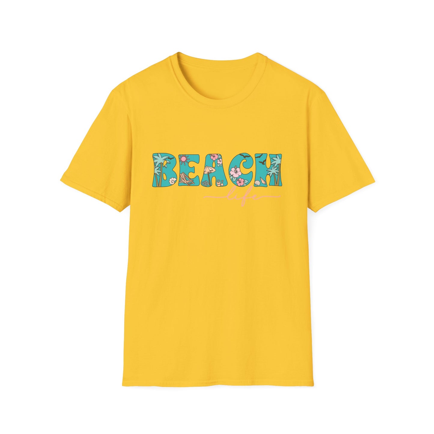 Beach Life High Tides Good Times Unisex Softstyle T-Shirt