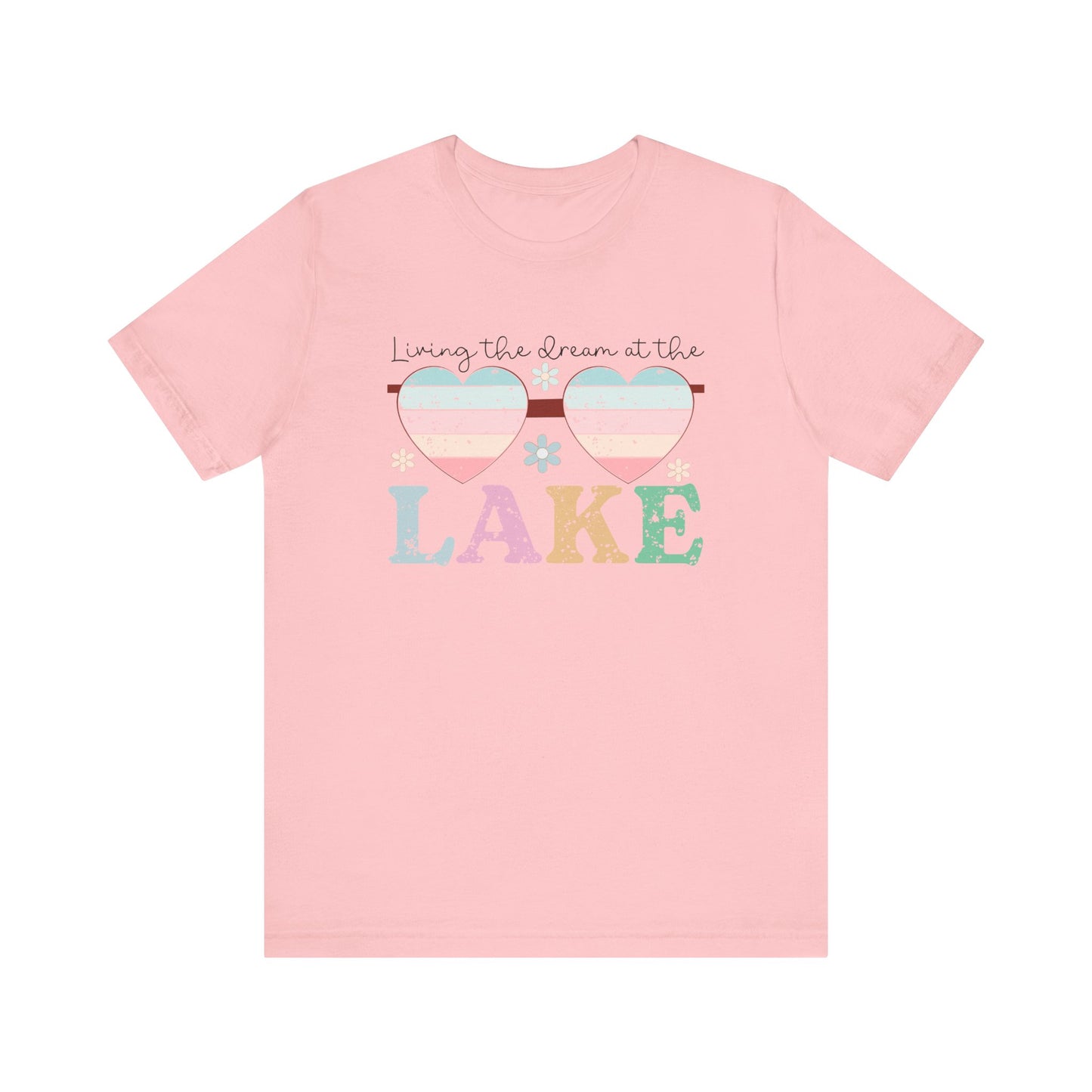 Living the Dream at the Lake Unisex Jersey Short Sleeve Tee