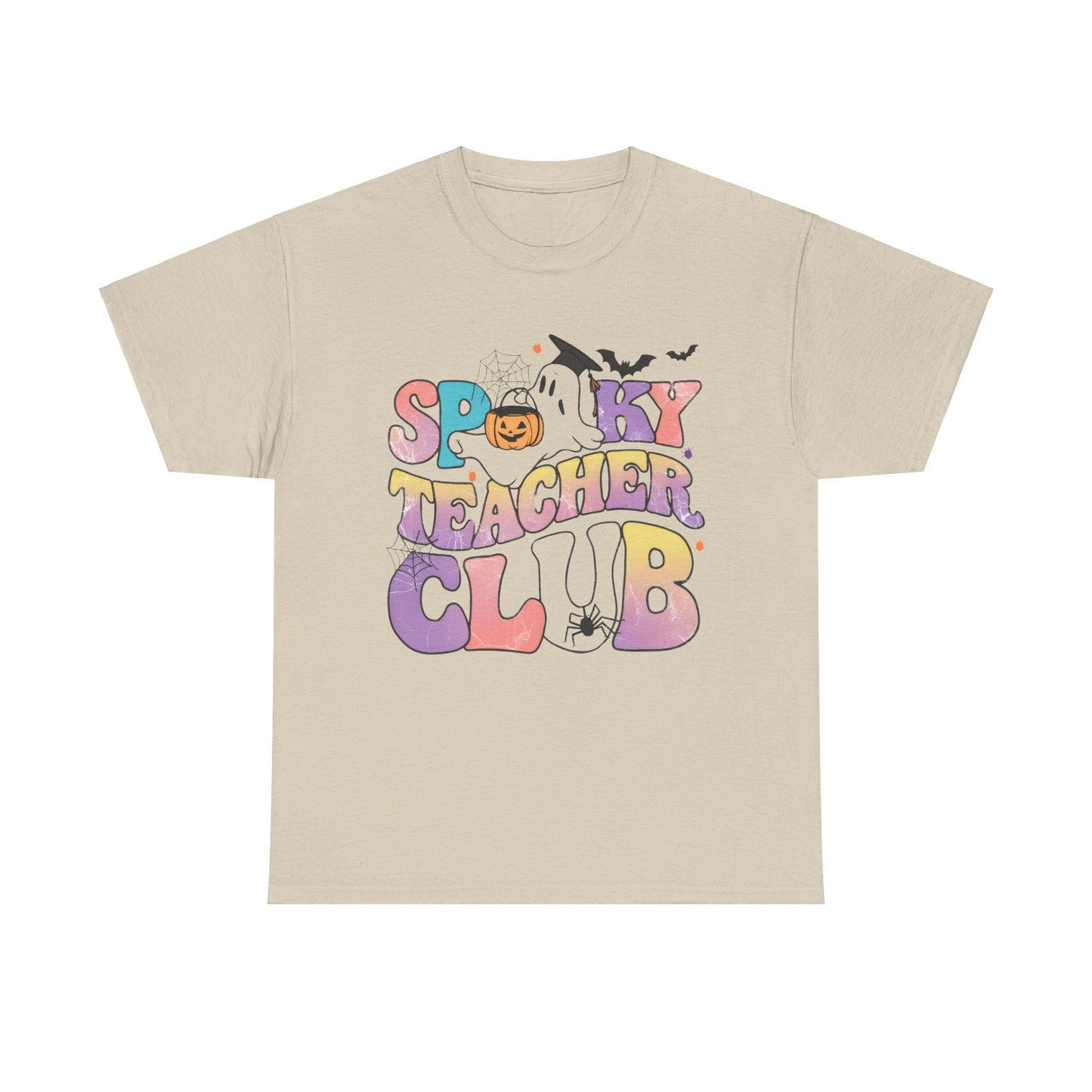 Spooky Teacher Club Unisex Heavy Cotton Tee - Perfect for Halloween Celebrations