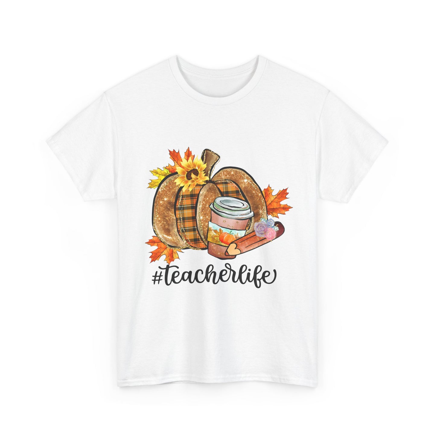 Fall Teacher Life Unisex Heavy Cotton Tee