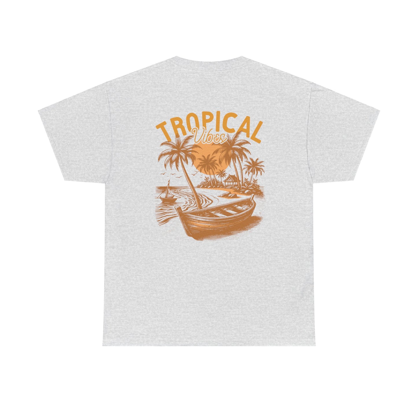 Tropical Vibes Vacation Beach Club Unisex Heavy Cotton Tee