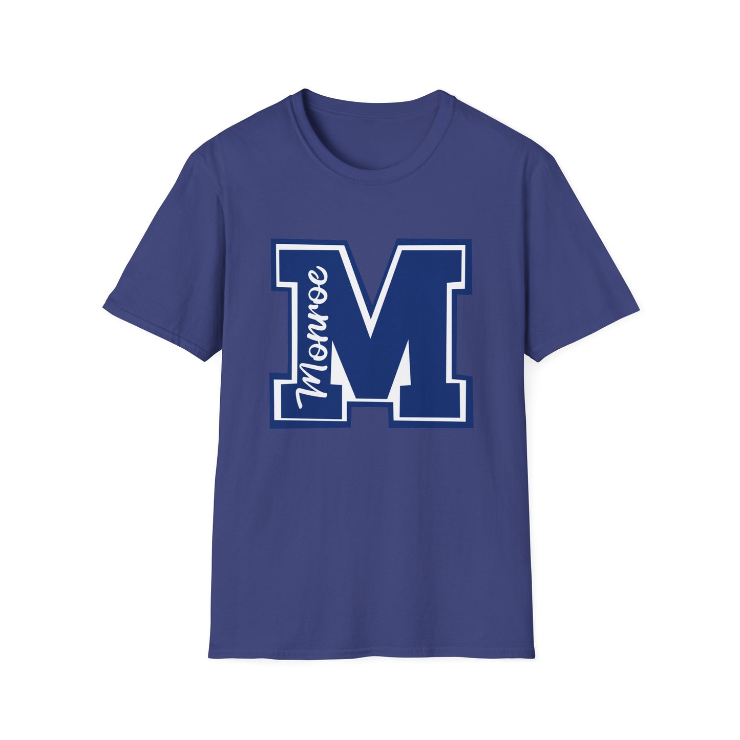 Blue Varsity M Monroe NavUnisex Softstyle T-Shirt