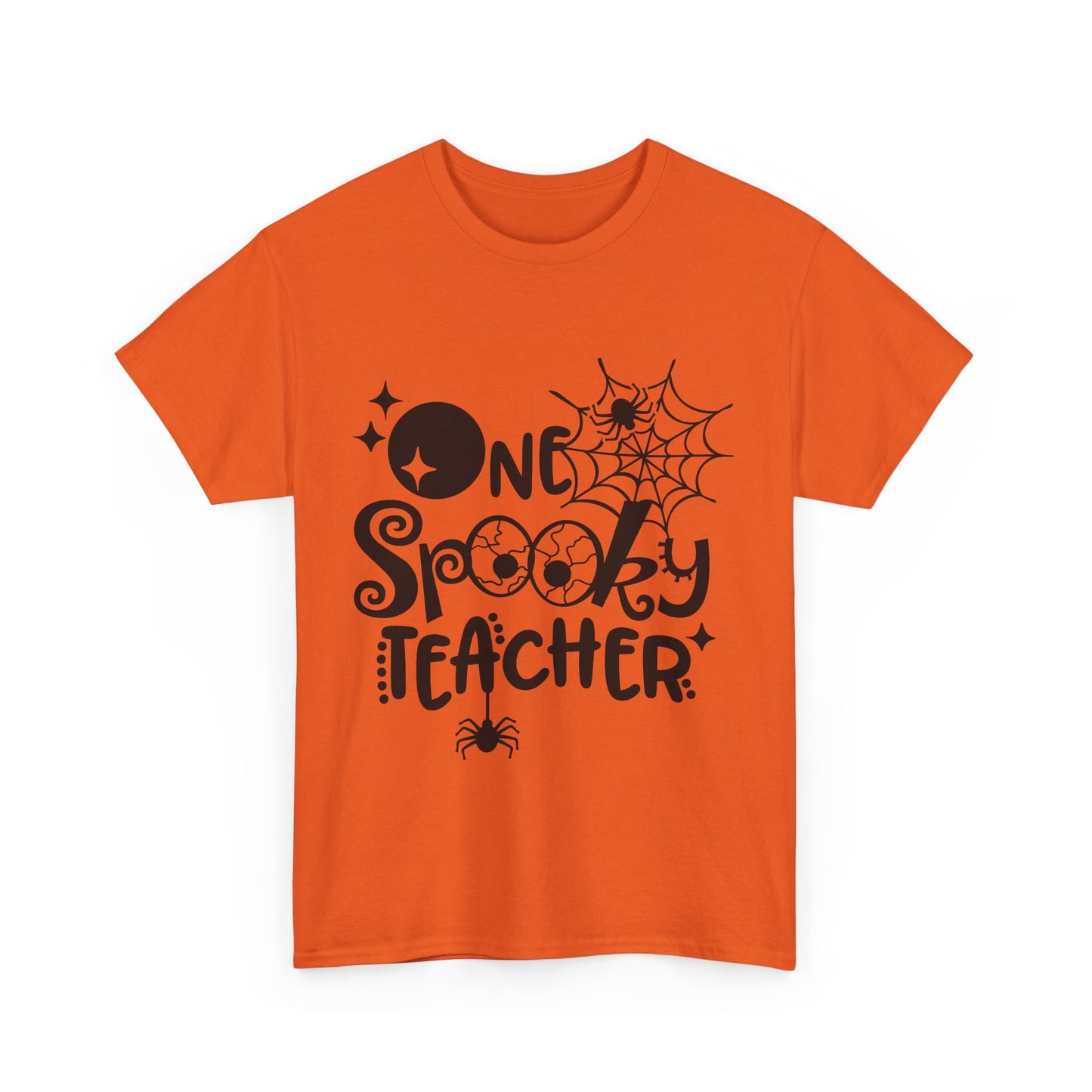 Spooky Teacher Halloween Tee - Unisex Heavy Cotton Shirt