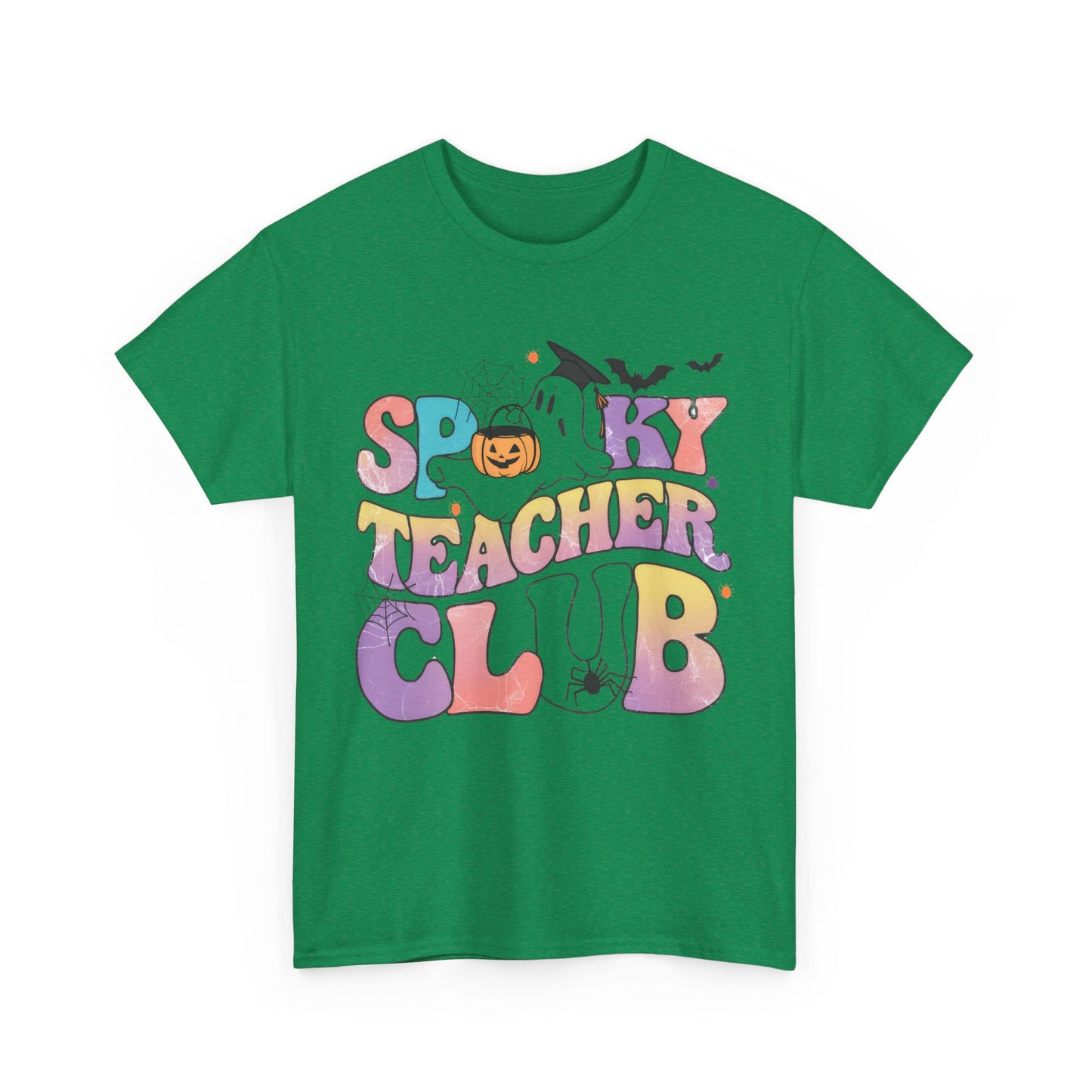 Spooky Teacher Club Unisex Heavy Cotton Tee - Perfect for Halloween Celebrations