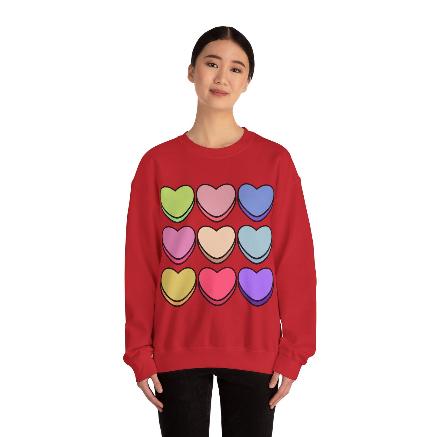 Valentines Hearts Heavy Blend™ Crewneck Sweatshirt