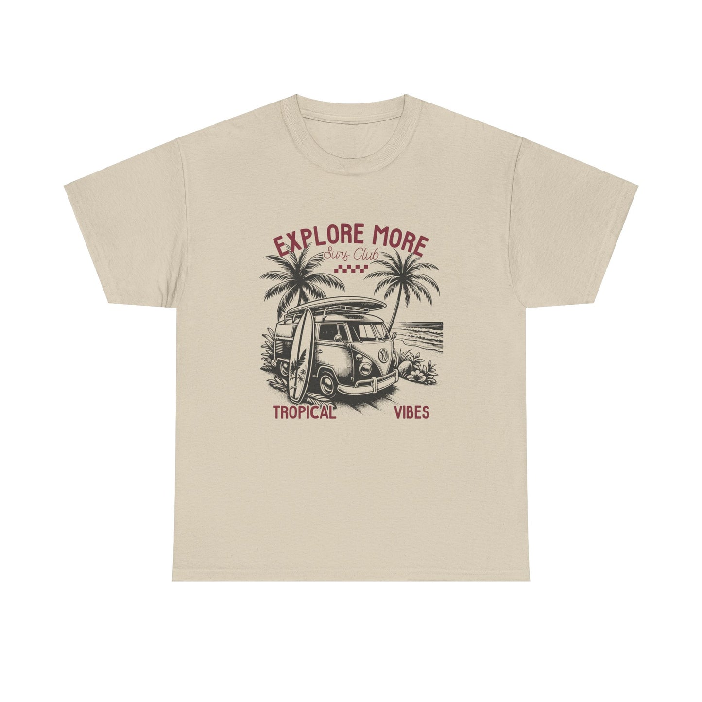 Explore More Surf Club Vintage Summer/Surf Unisex Heavy Cotton Tee