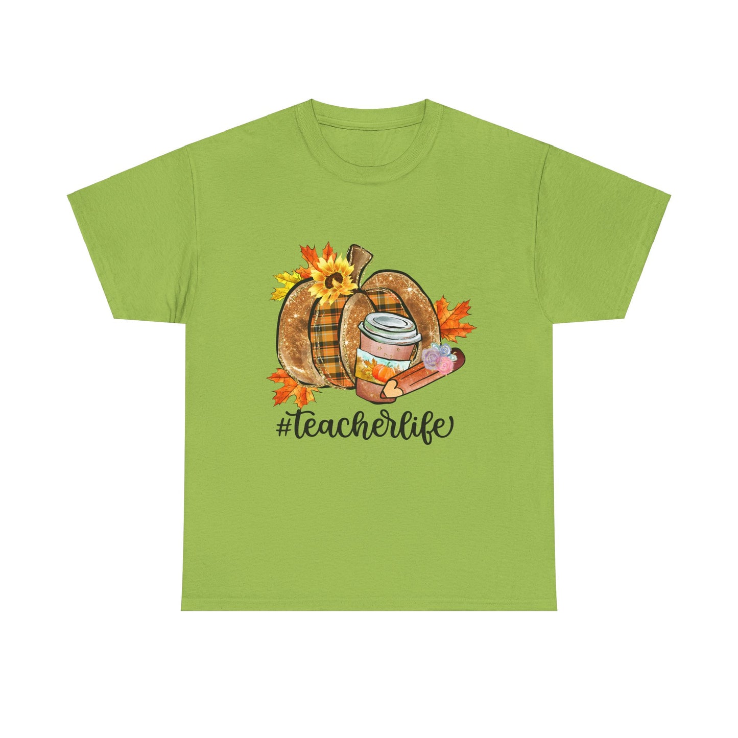 Fall Teacher Life Unisex Heavy Cotton Tee